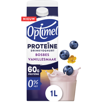 Optimel Drinkyoghurt protein bosbes vanille