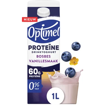Optimel Drinkyoghurt protein bosbes vanille