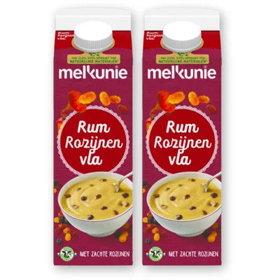 Melkunie Rum rozijnen vla 2-pack