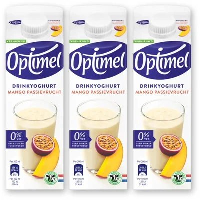 Optimel Drinkyoghurt mango-passievrucht 3-pack