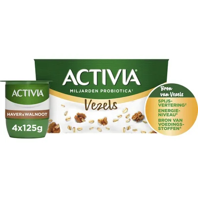 Activia Yoghurt vezels haver walnoot 4-pack