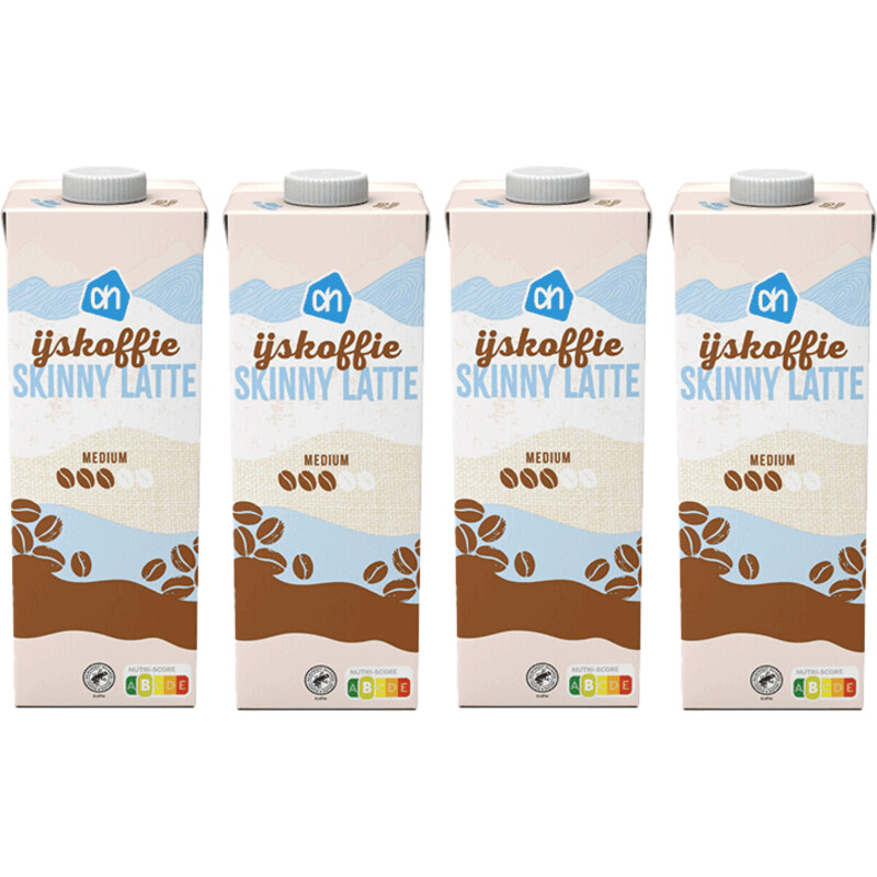 AH IJskoffie skinny latte 4-pack