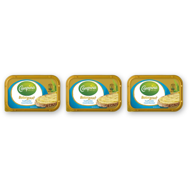 Campina botergoud halfvolle roomboter 3-pack