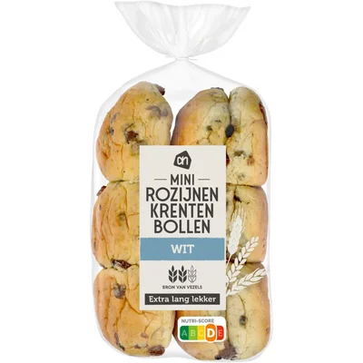 AH Extra lang lekker mini rozijnenbollen