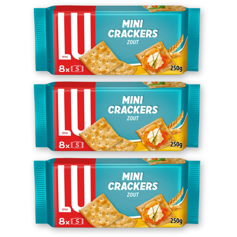 LU Mini crackers zout 3-pack