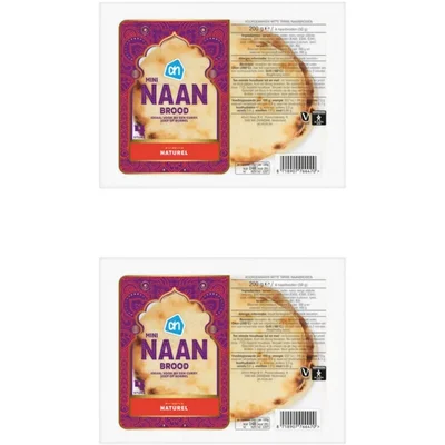 AH Mini naanbrood naturel 2-pack