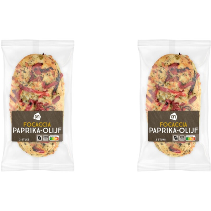 AH Focaccia paprika olijf 2-pack