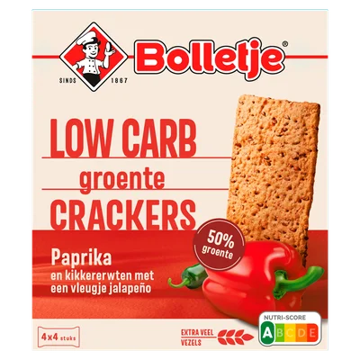 Bolletje Low carb groentecrackers paprika