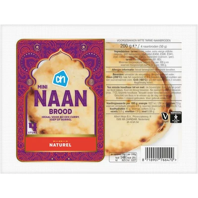 AH Mini naanbrood naturel