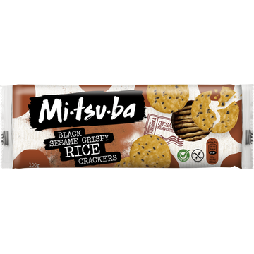 Mitsuba Black sesame thin crackers