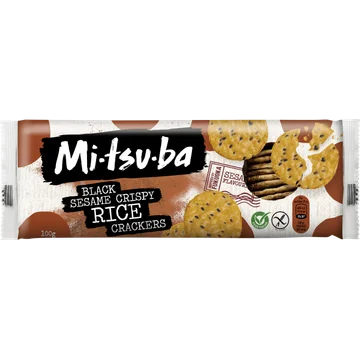 Mitsuba Black sesame thin crackers