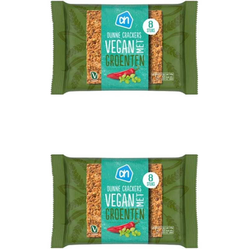AH Dunne crackers vegan met groenten 2-pack