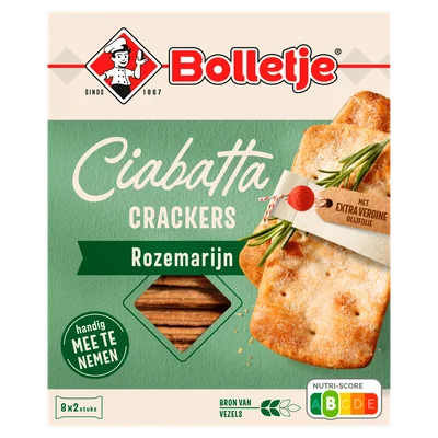 Bolletje Ciabatta crackers rozemarijn