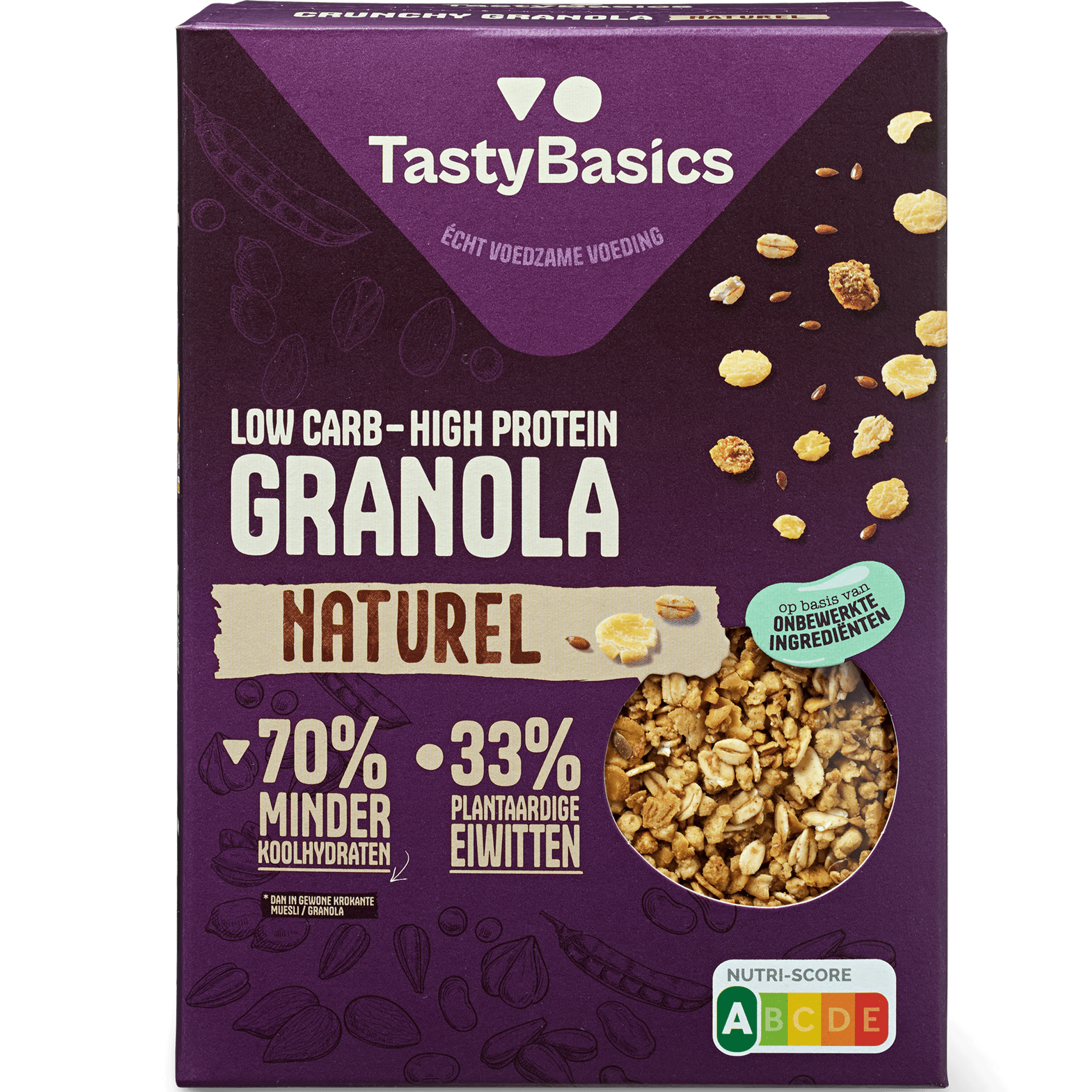 TastyBasics Low carb-high protein granola naturel