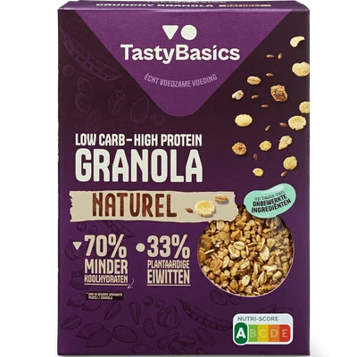 TastyBasics Low carb-high protein granola naturel