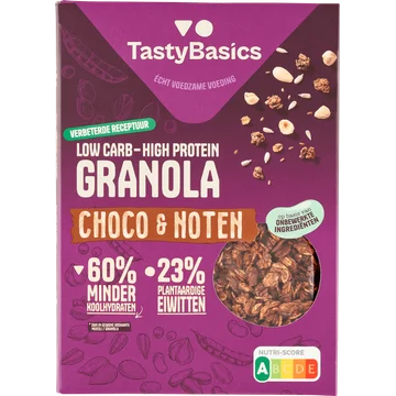 TastyBasics Low carb-high protein granola choco
