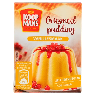 Koopmans Griesmeelpudding vanillesmaak