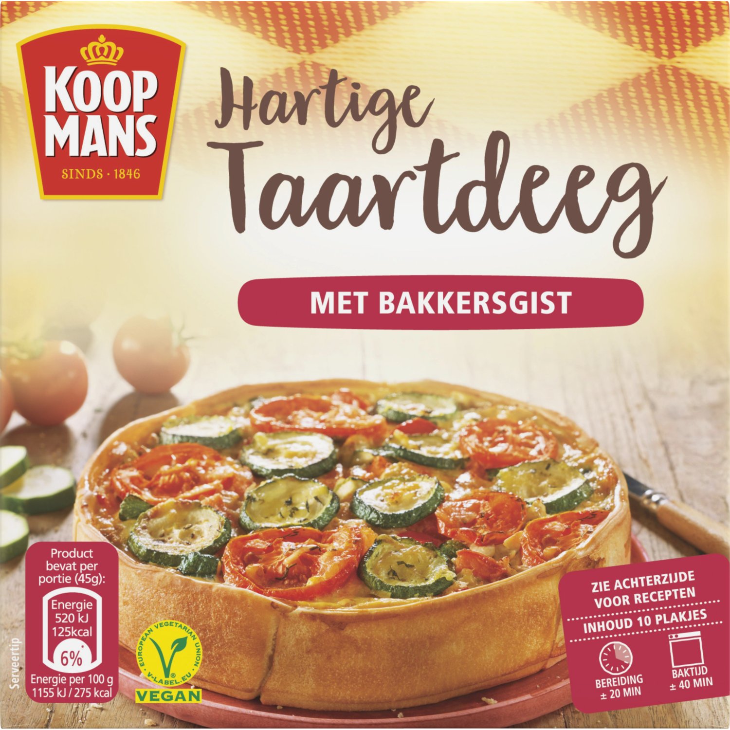 Koopmans Deeg hartige taart