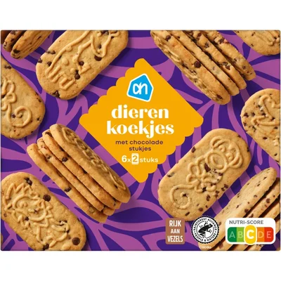 AH Dierenkoekjes met chocolade stukjes