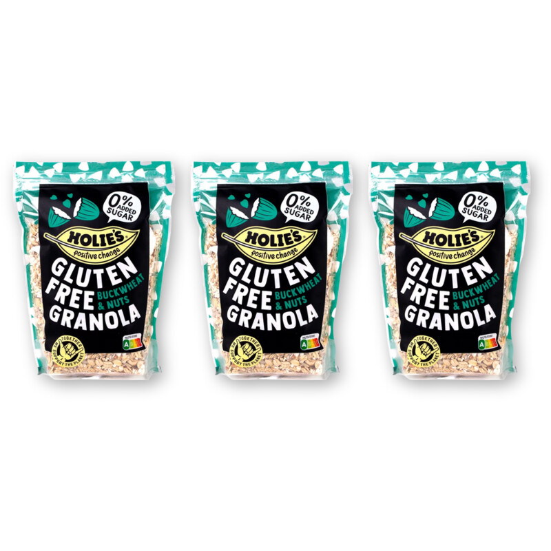 Holie's Granola buckwheat&nuts glutenfree 3-pack