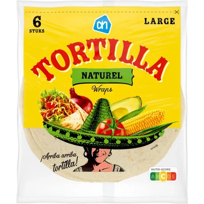 AH Tortilla naturel wraps large 6 stuks