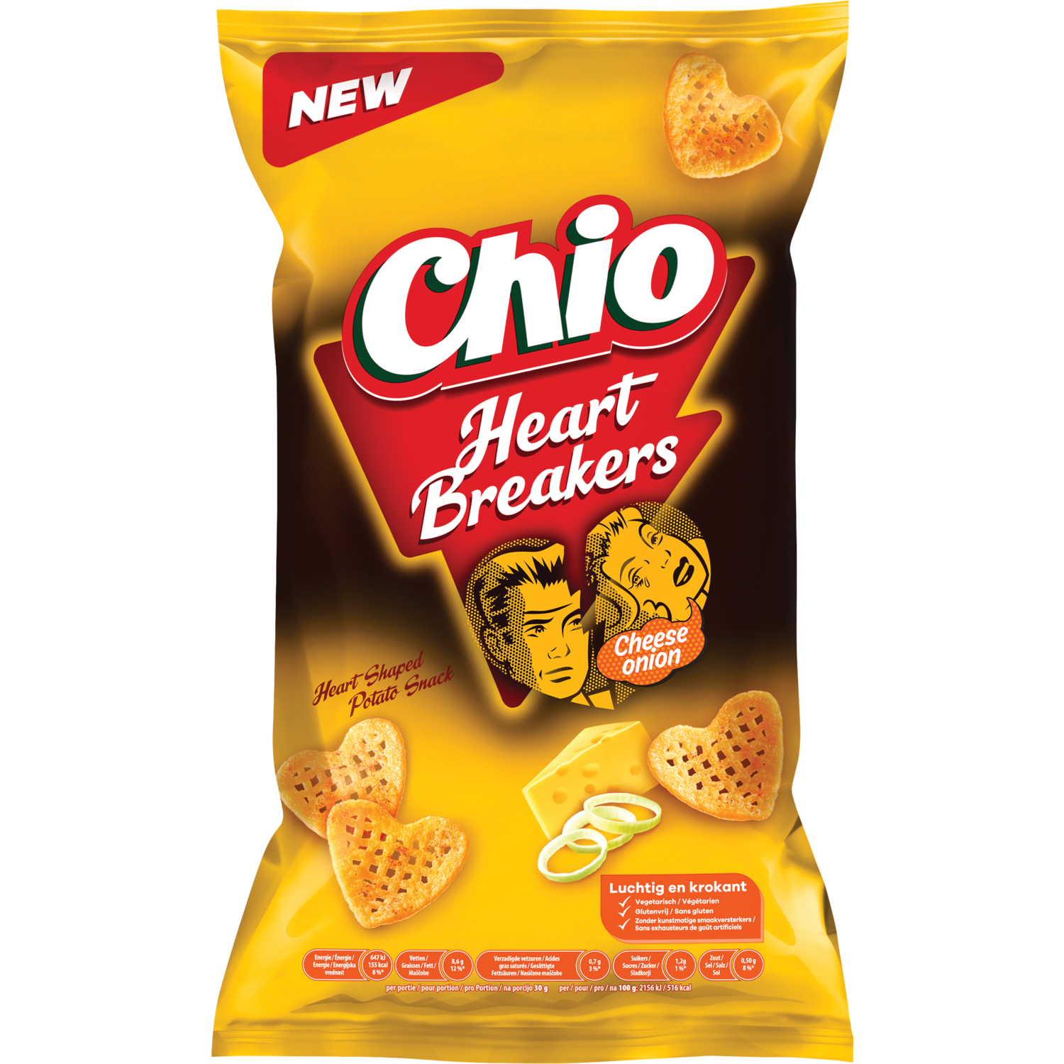 Chio Heartbreakers cheese onion