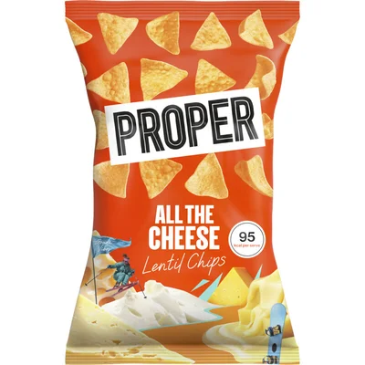 Proper All the cheese lentil chips