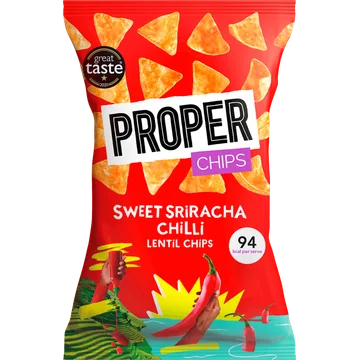 Proper Sweet Sriracha Chilli Lentil Chips