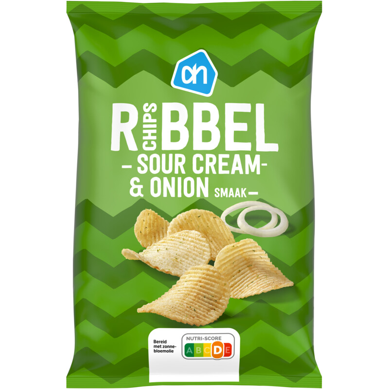 AH Ribbelchips sour cream & onion