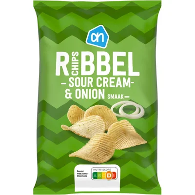 AH Ribbelchips sour cream & onion