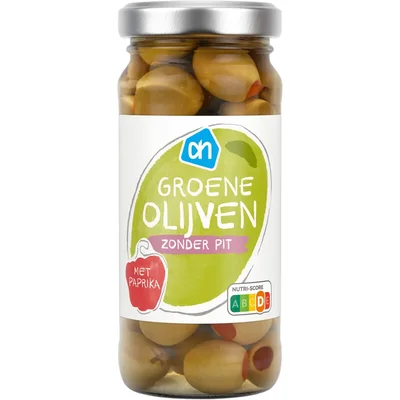 AH Groene olijven met paprika