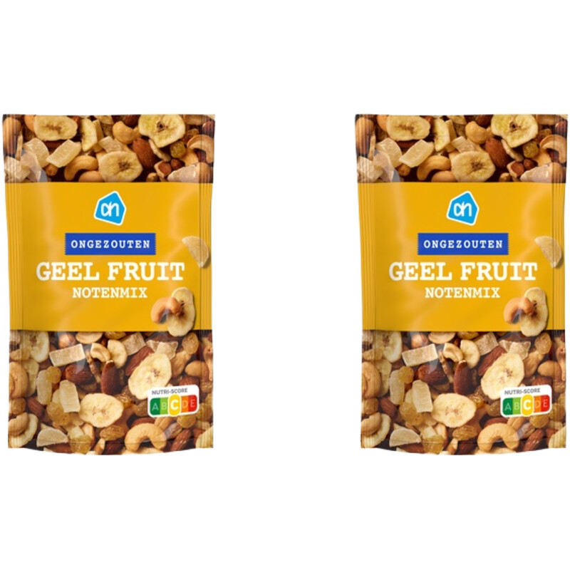 AH Ongezouten geel fruit notenmix 2-pack