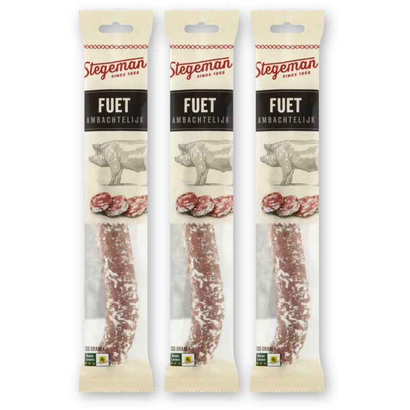 Stegeman Fuet ambachtelijk 3-pack