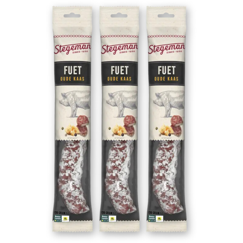 Stegeman Fuet oude kaas 3-pack