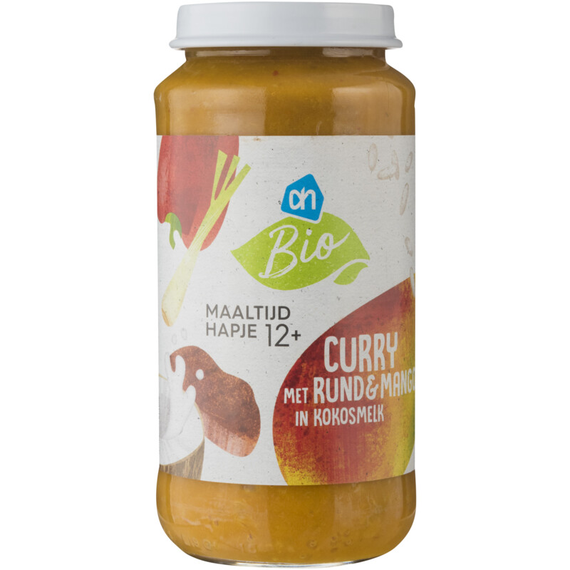 AH Biologisch Curry met rund en mango in kokos 12m+