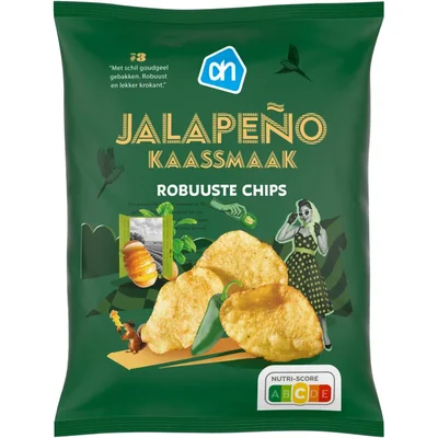 AH Robuuste chips kaassmaak jalapeno