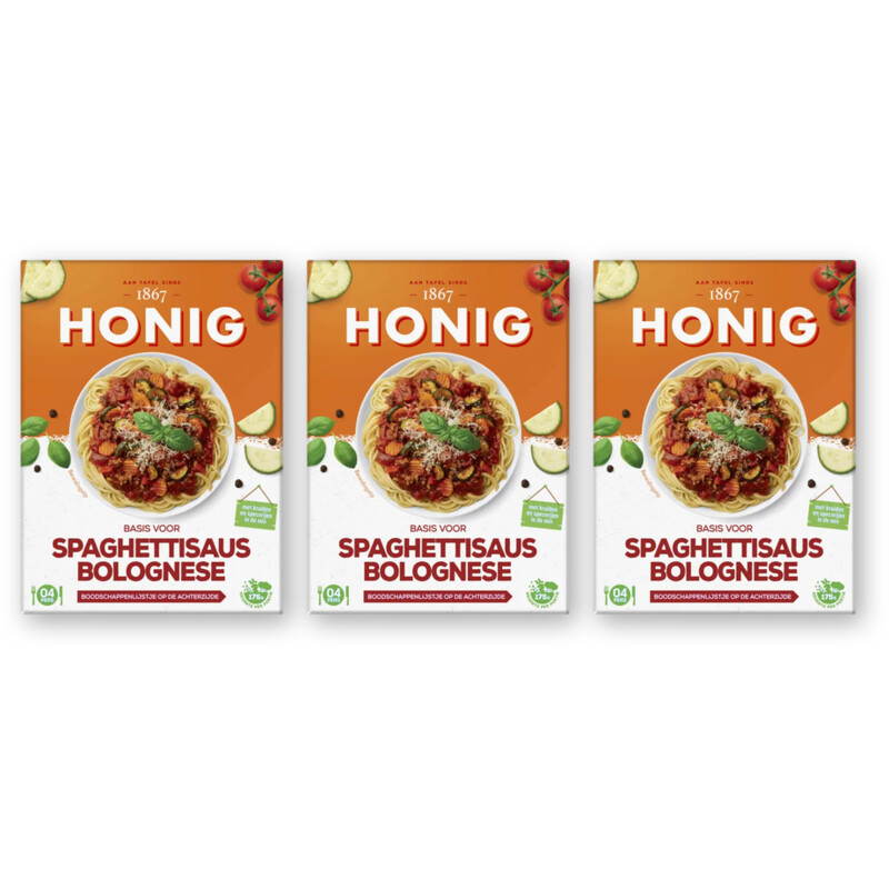 Honig Basis voor spaghettisaus bolognese 3pack