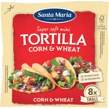 Santa Maria Tortilla wraps corn & wheat 8x small