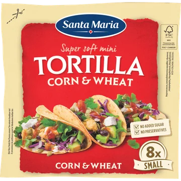 Santa Maria Tortilla wraps corn & wheat 8x small