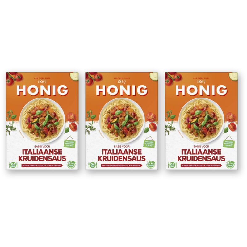 Honig Basis voor italiaanse kruidensaus 3-pack