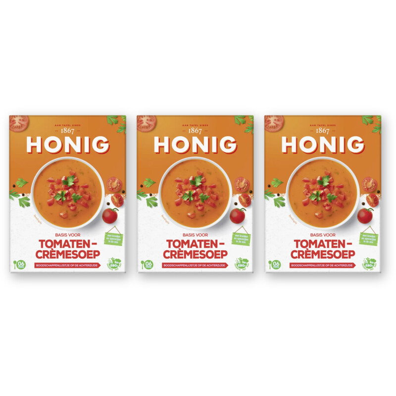 Honig Basis voor tomaten-cremesoep 3-pack