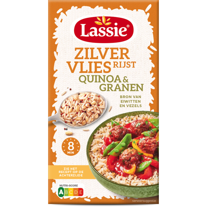 Lassie Zilvervliesrijst quinoa & granen