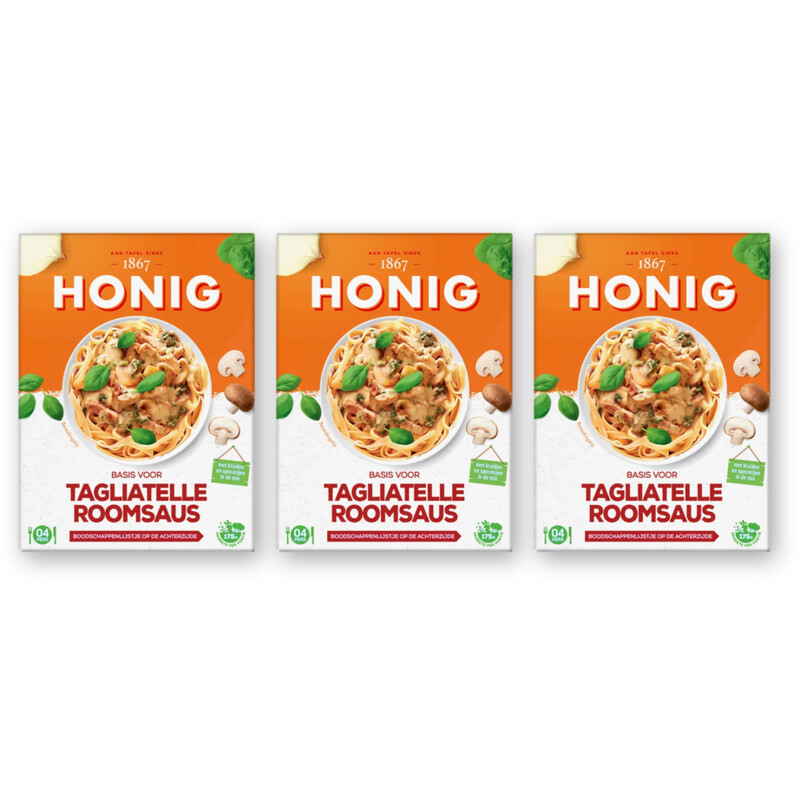 Honig Basis voor tagliatelle roomsaus 3-pack