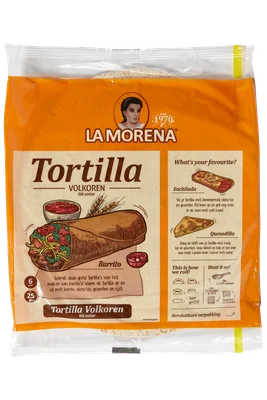 La Morena Volkoren tortilla's medium