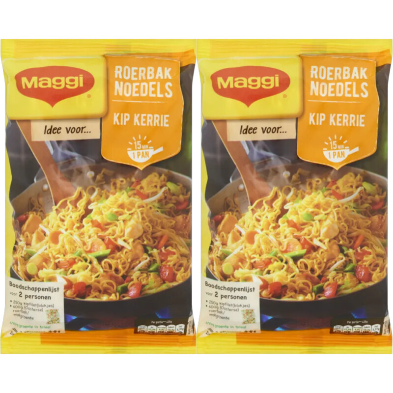 Maggi Stir-fry noodles chicken curry 2-pack