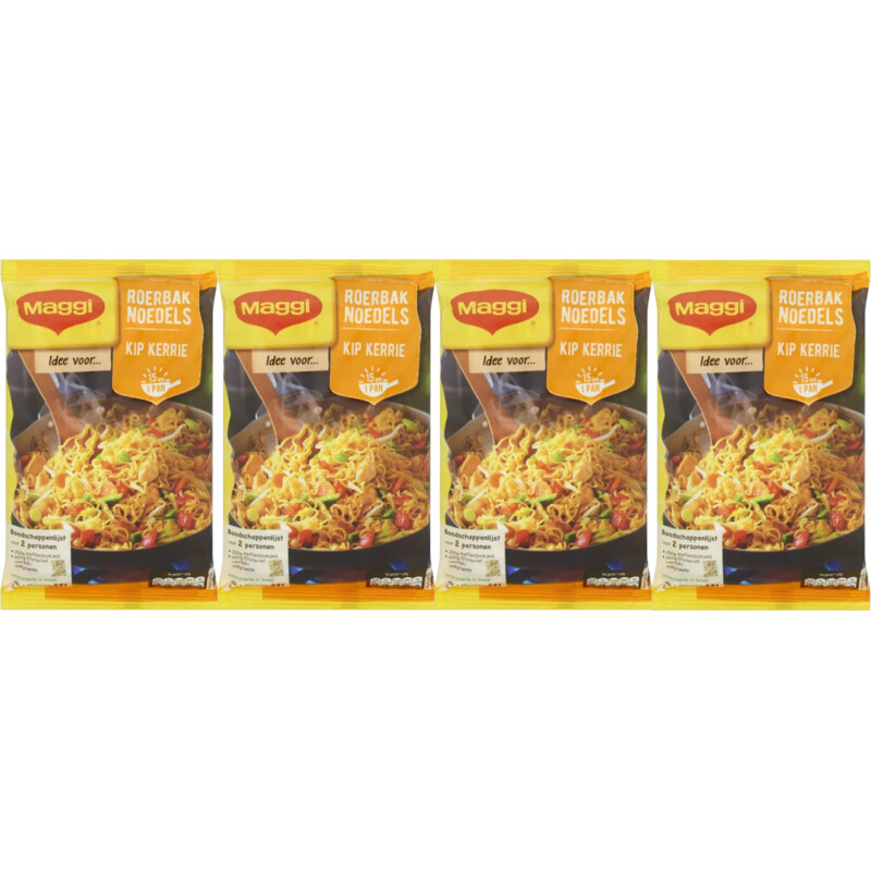 Maggi Stir-fry noodles chicken curry 4-pack