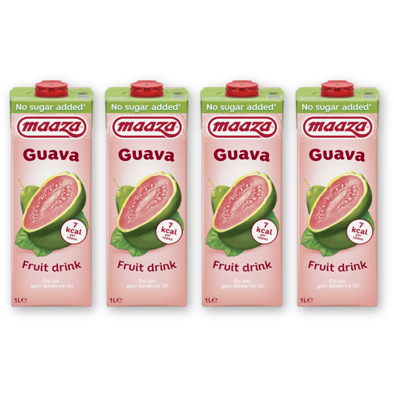 Maaza Guave fruit drink no sugar added 4-pack