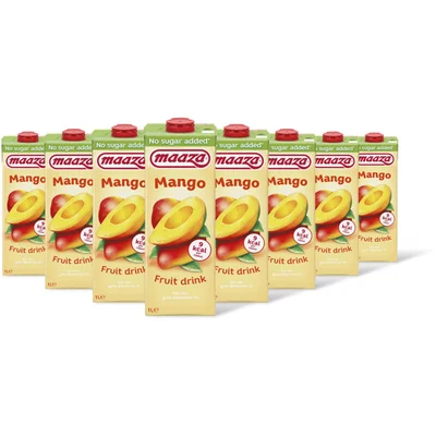 Maaza Mango fruit drink no sugar added 8-pack