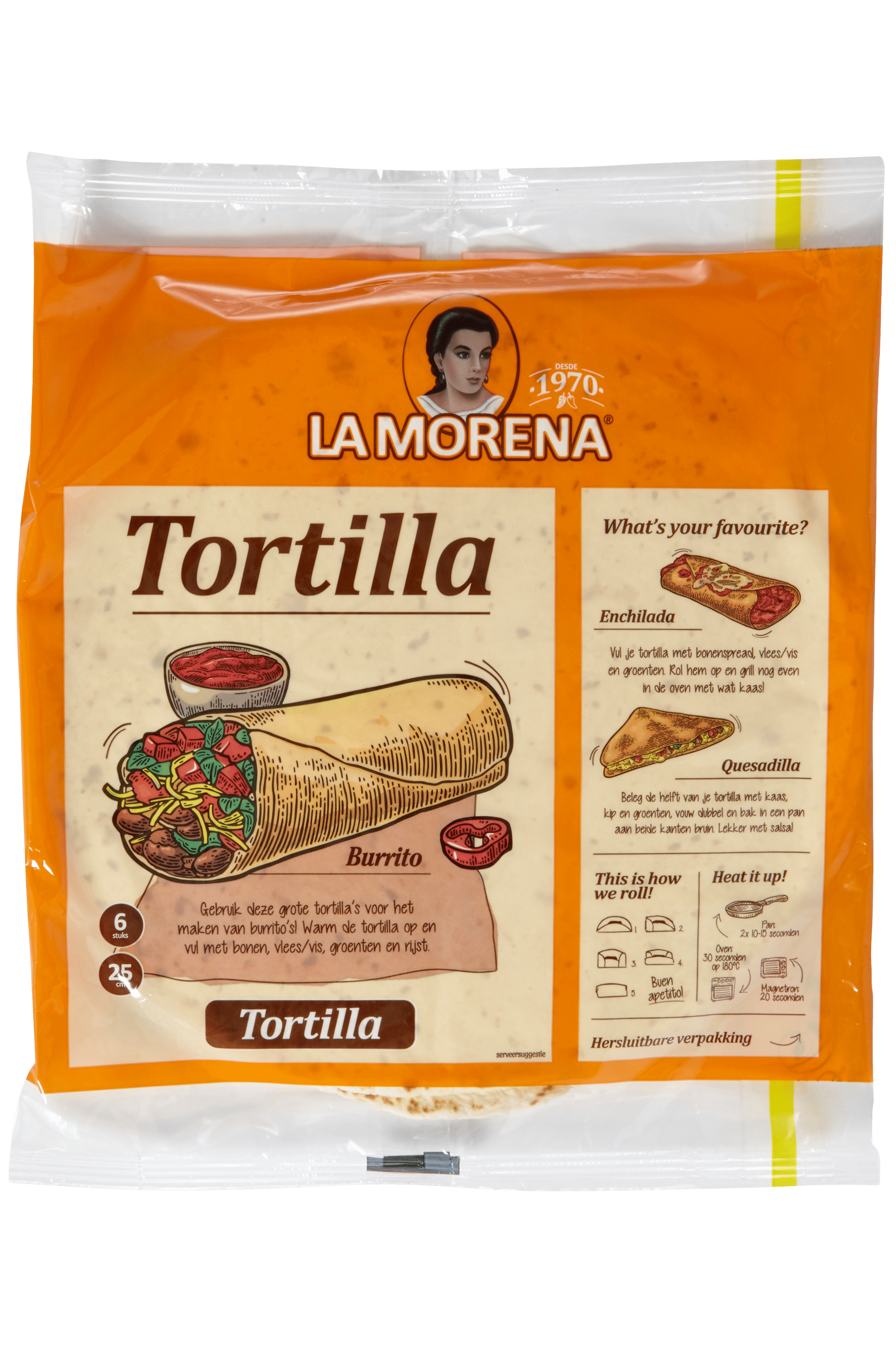 La Morena Tortilla naturel XL