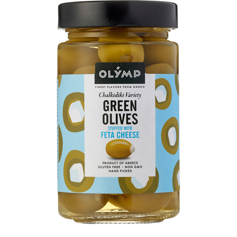 Olymp Groene olijven met feta kaas